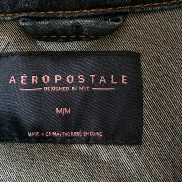 Aeropostale jr sz M distressed jean jacket euc - Picture 4 of 6